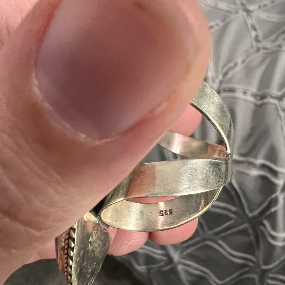 Sterling Silver Chalcedony Statement Ring - image 4